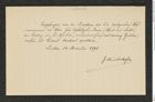 Nachlass Franz Steindachner, Quittung von J. Büttikofer an Franz Steindachner (30.11.1894), Inv.Nr. 67.02, Seite 1